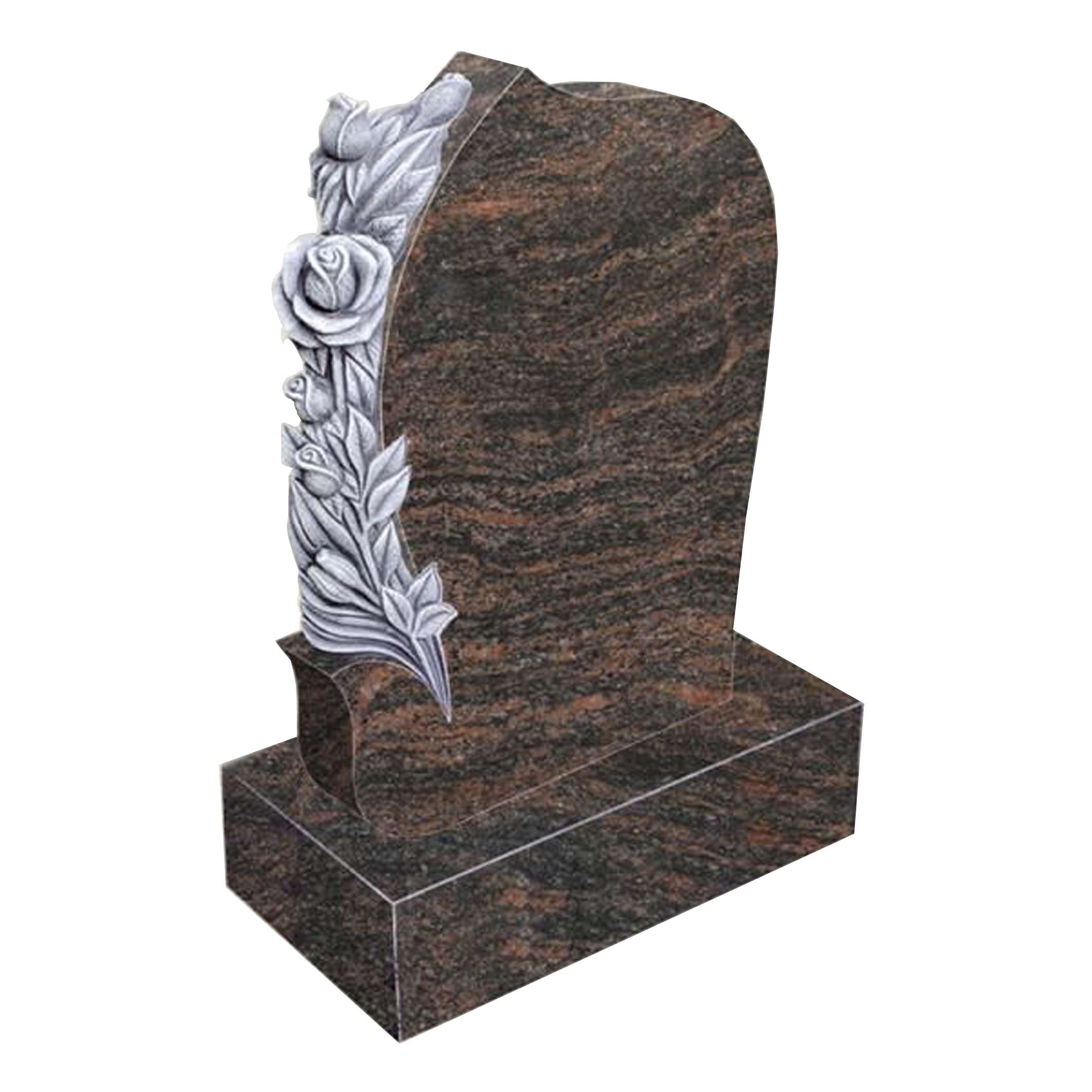 Qual é a lápide de rosa esculpida à mão personalizada？