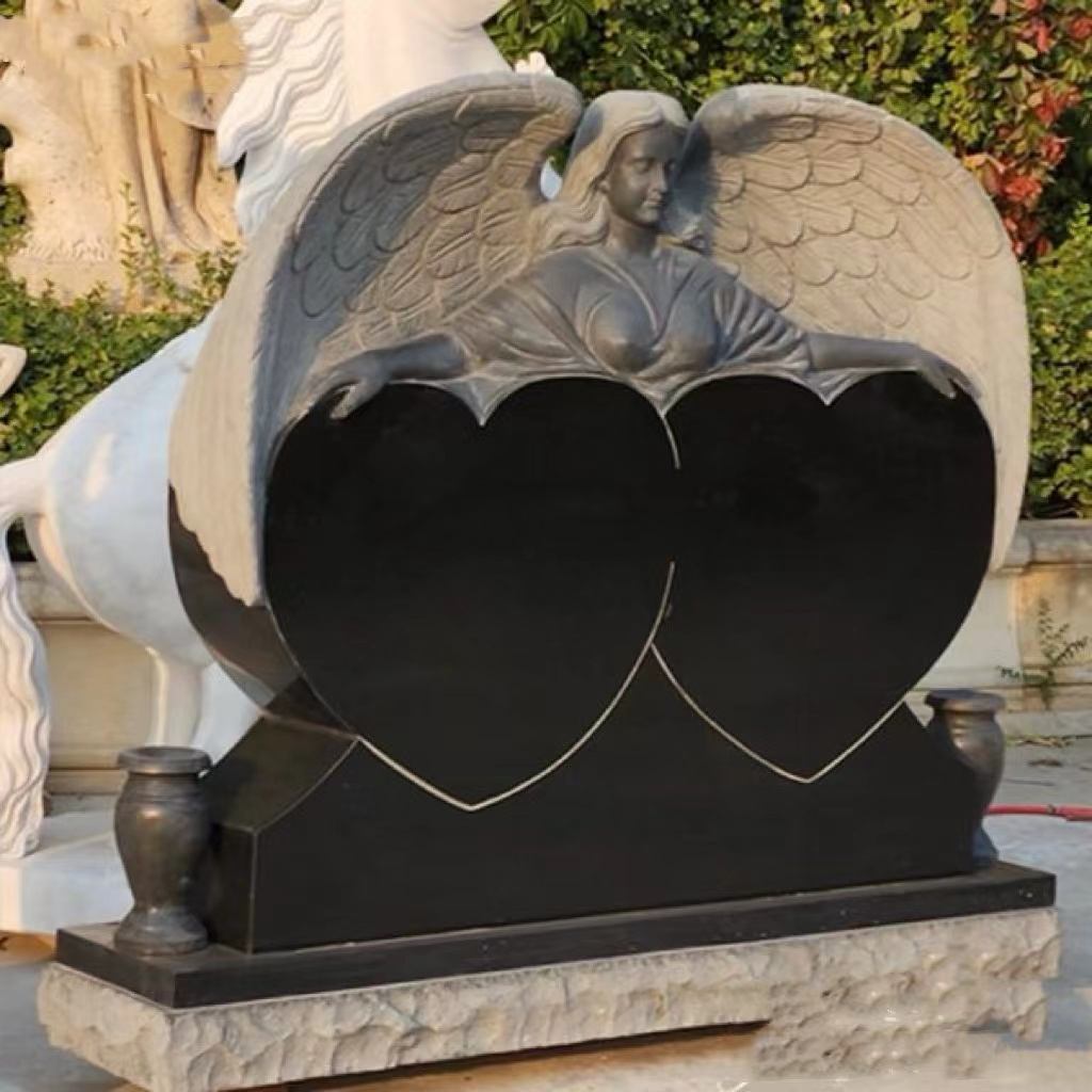 Lápide de Coração Duplo Anjo Guardião