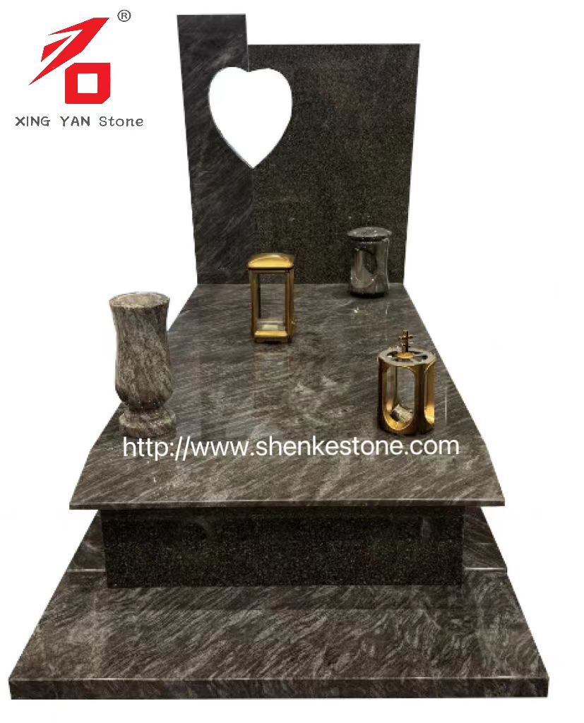 Monumento Funeral Blue Orion Granite (com vaso)