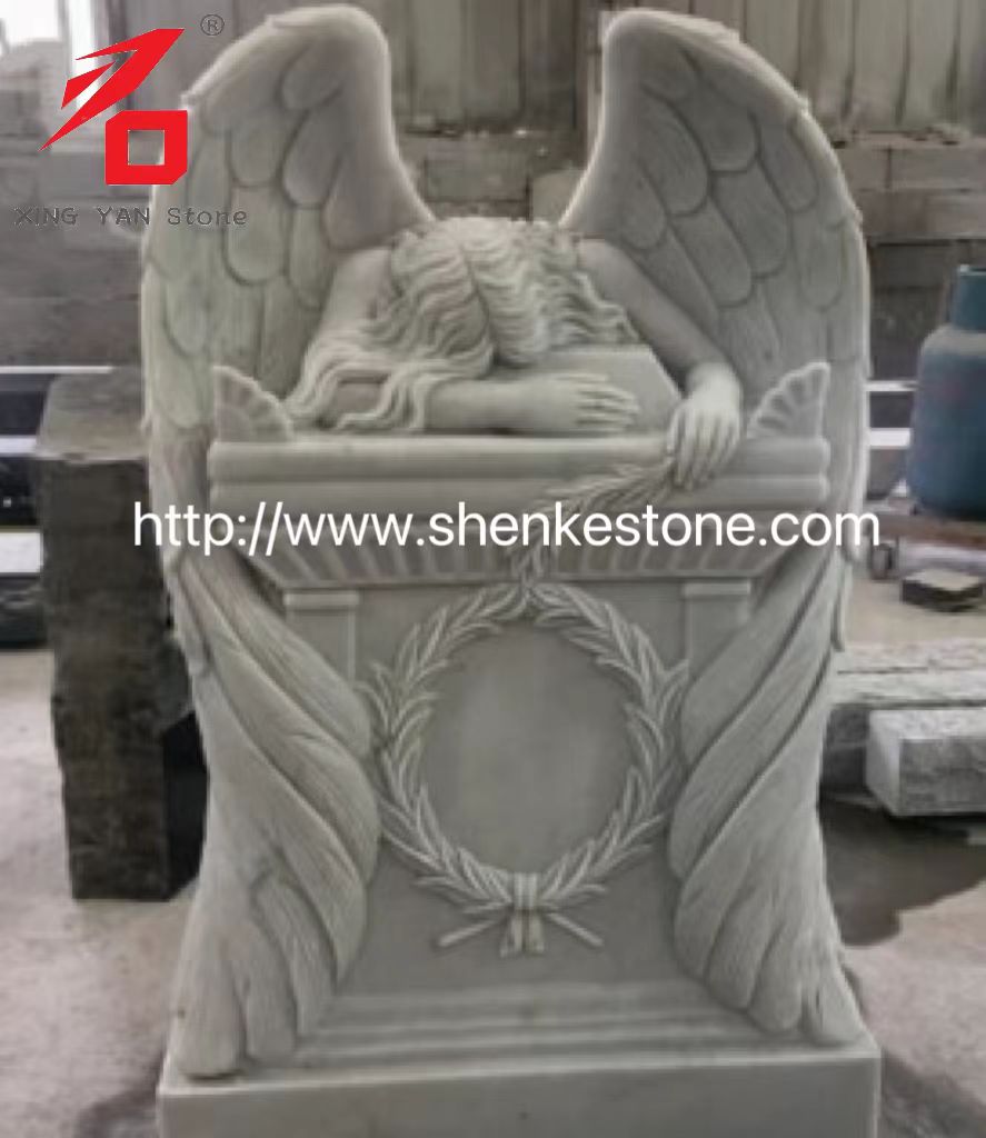 Compre estátua de anjo de mármore branco da Haobo Factory