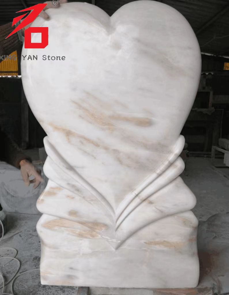 China Xingyan Heart em forma de túmulo de escultura em pedra